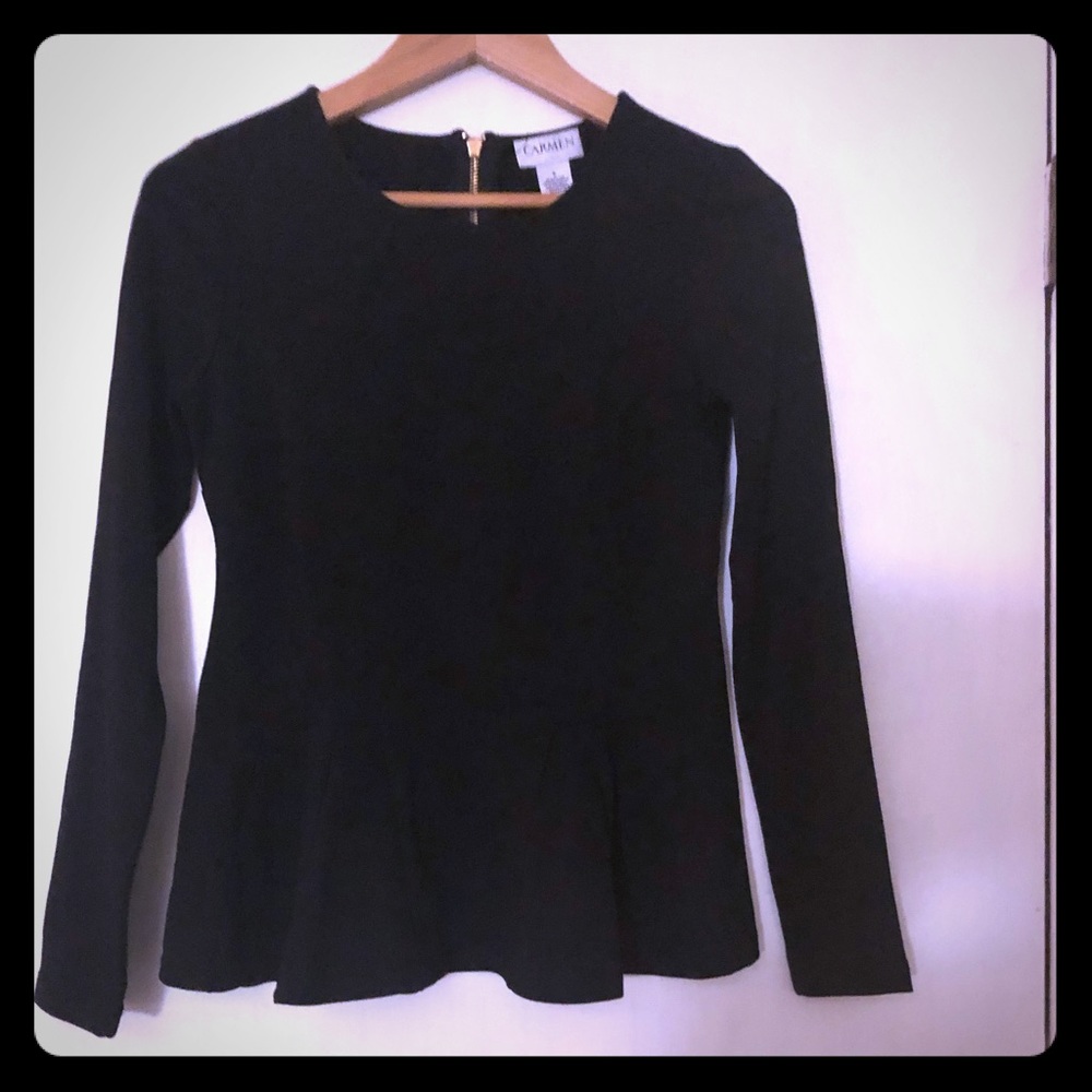 Black peplum top